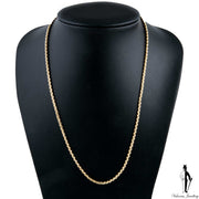 18 Inch 14K Yellow Gold Popcorn Link
