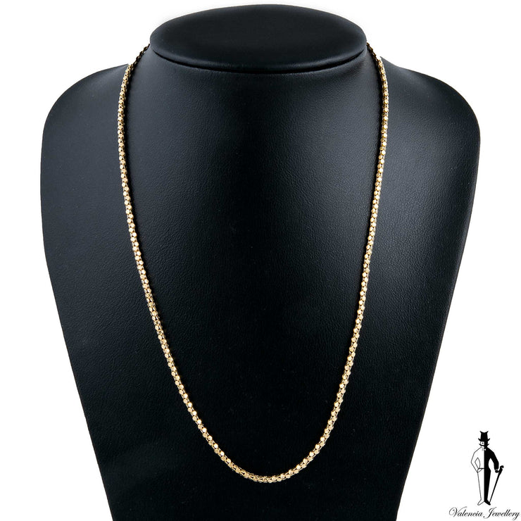 18 Inch 14K Yellow Gold Popcorn Link
