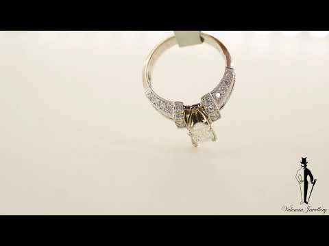 14K White Gold VS1 Diamond (1.03 CT.) Channel Setting Engagement Ring